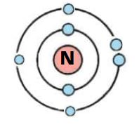(N)নাইট্রোজেন পরমাণুর গঠন চিত্র